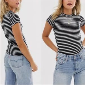 We The Free | Night Sky Black and White Striped Tee